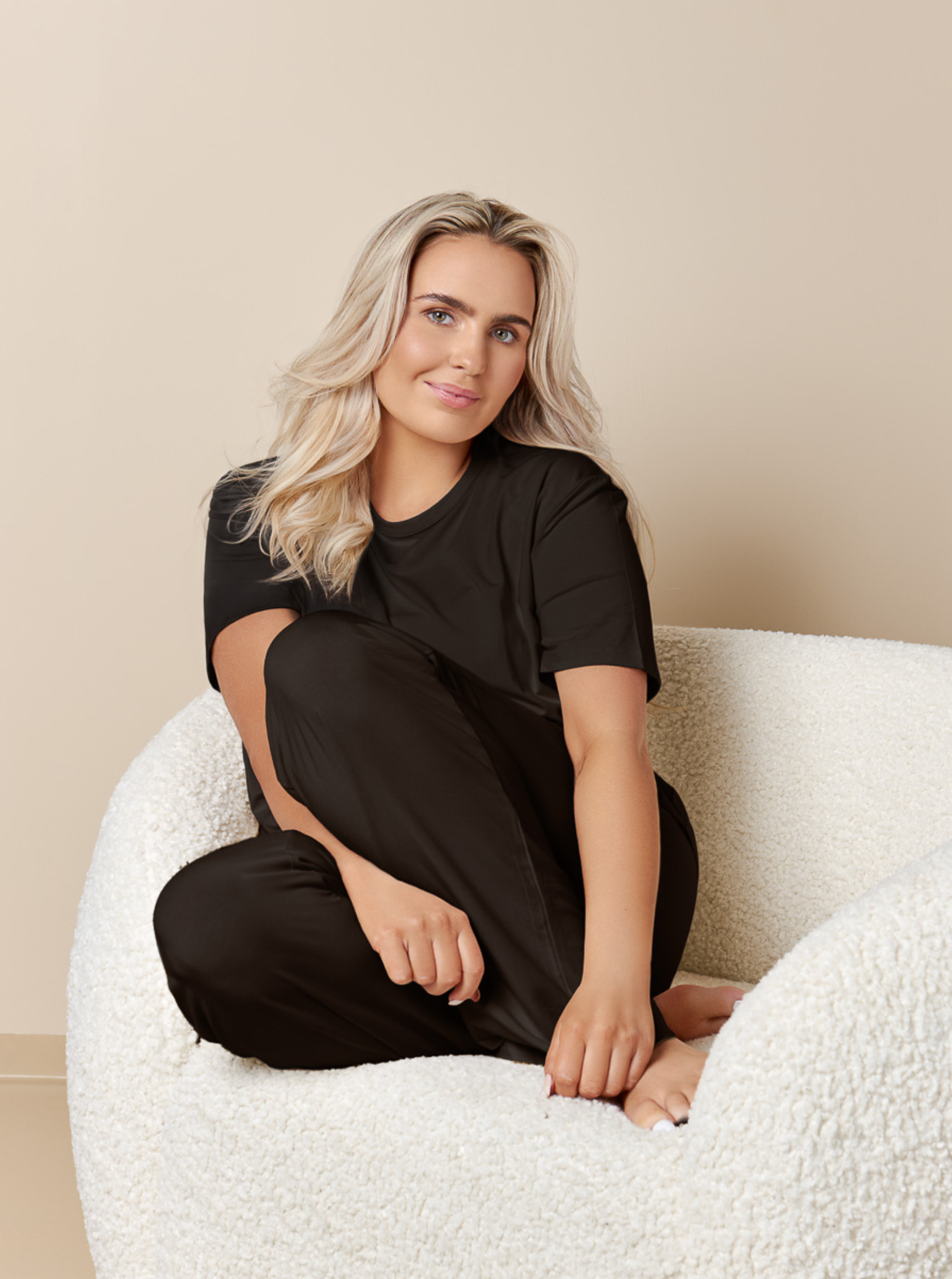 TANJA bambus stuttermabolur | LAKKRÍS
