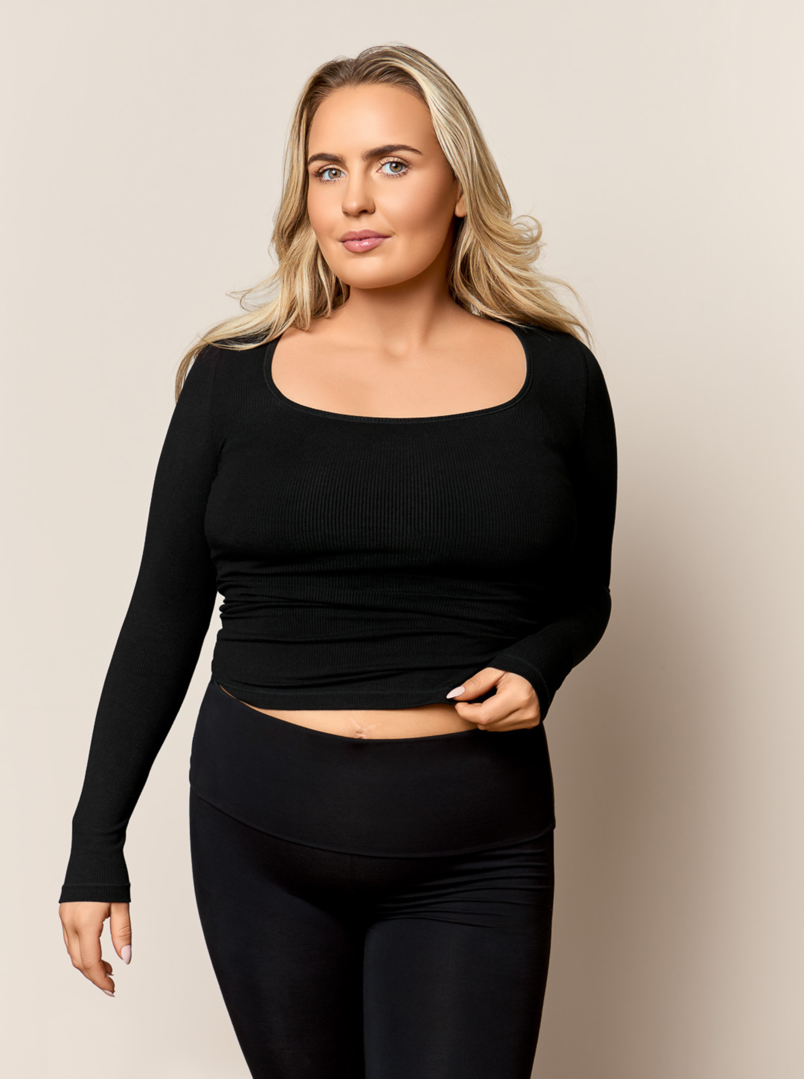EIK ribbed bómull langermabolur | LAKKRÍS