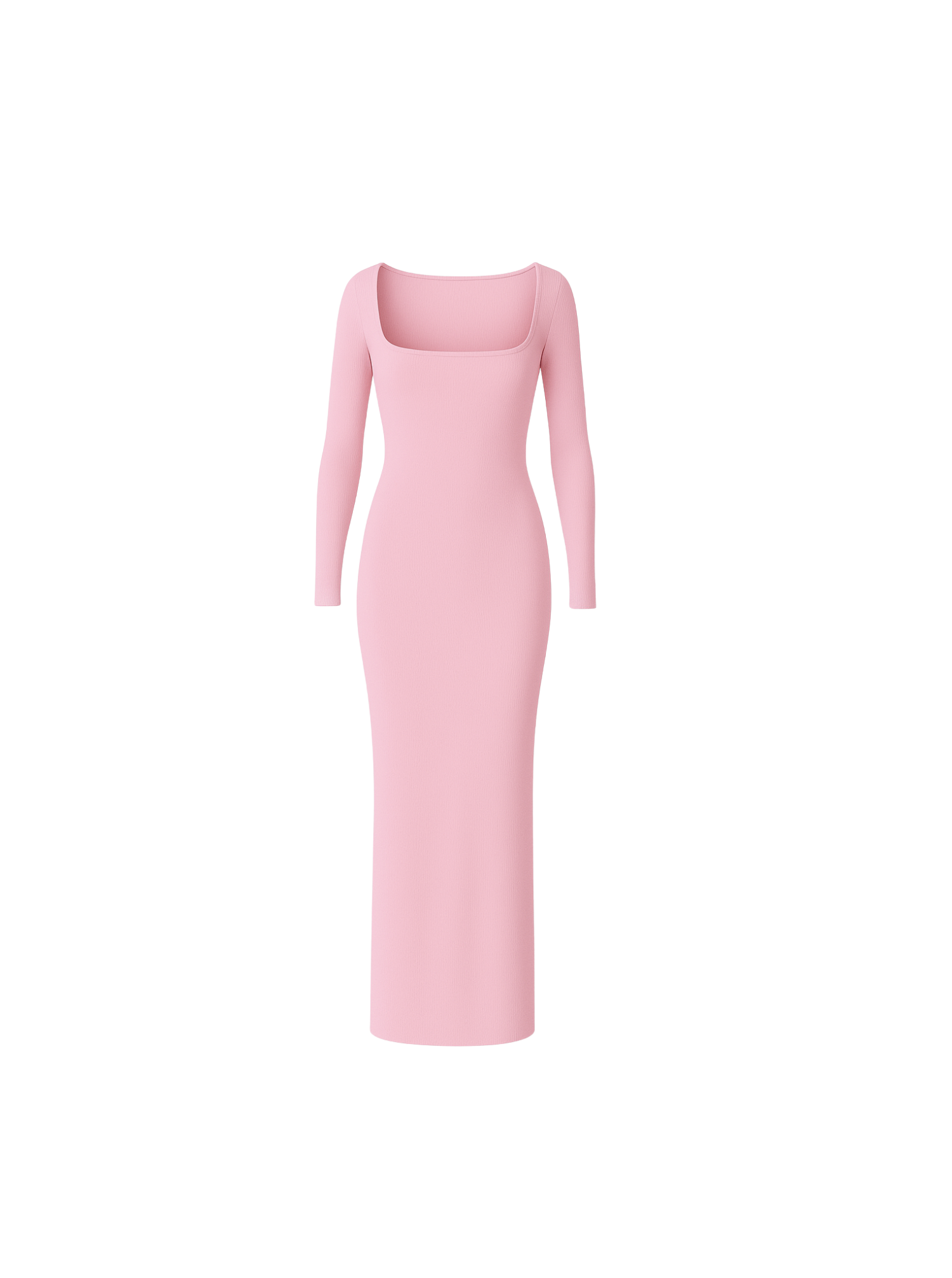 ANETTA double ribbed bómull kjóll | ROSÉ