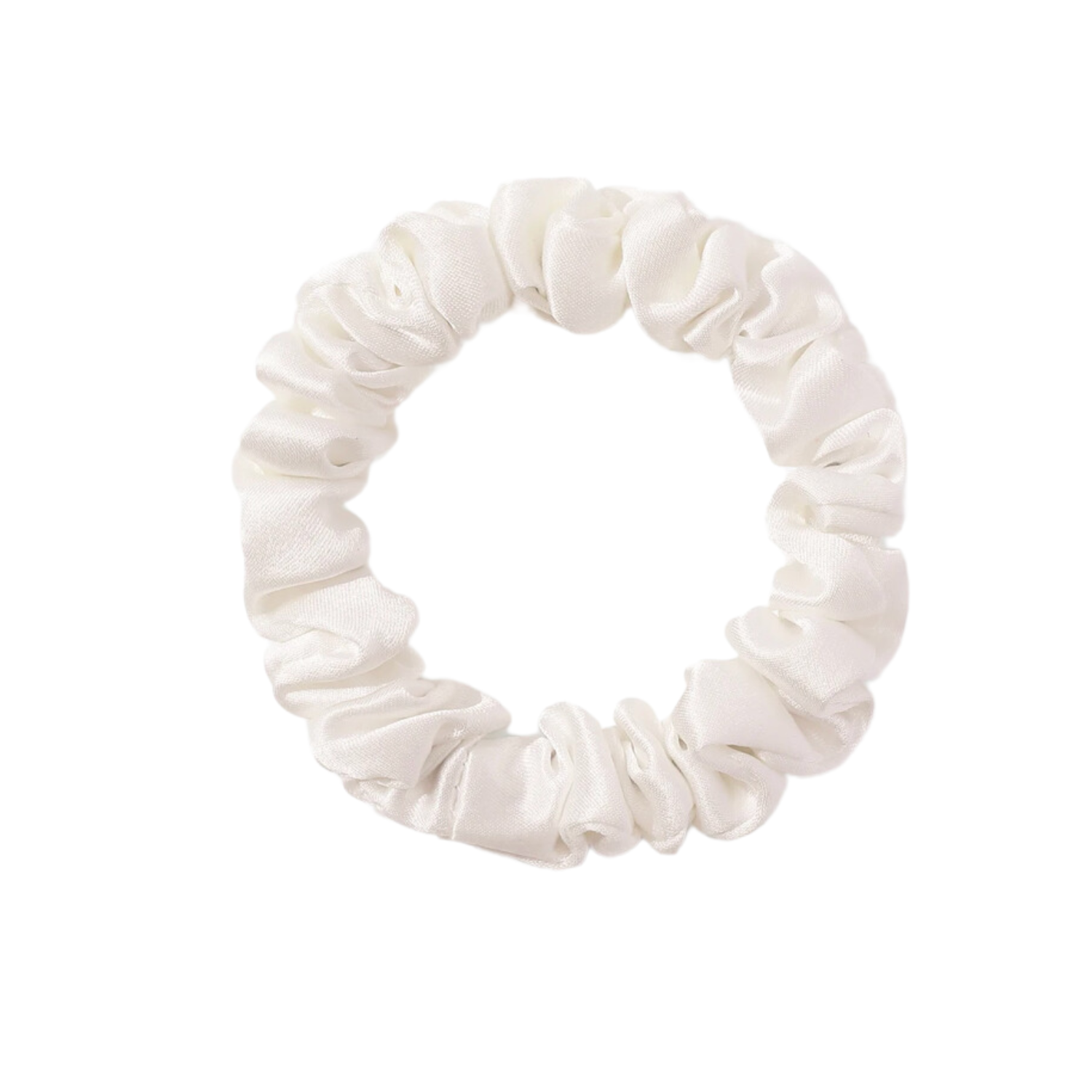 Heima er gott , SILKI SKINNY scrunchie hárteygja | HVÍT - Heima er gott