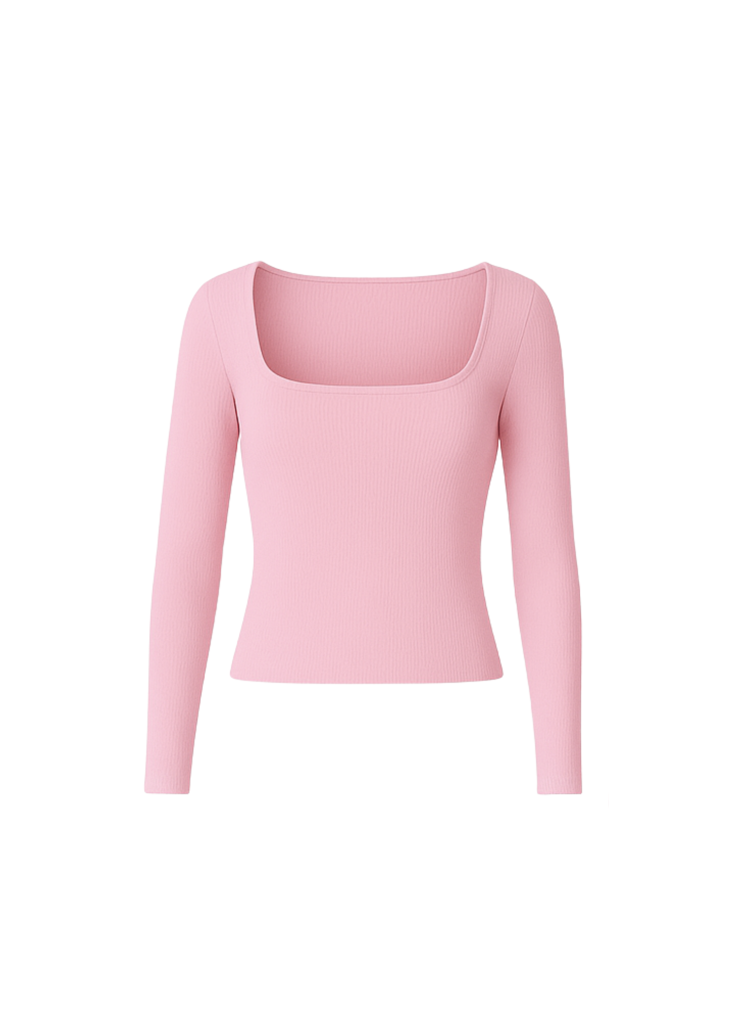 EIK double ribbed bómull langermabolur | ROSÉ
