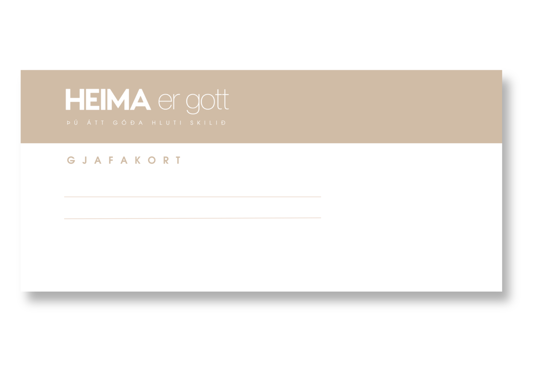 Gjafakort Heima er gott