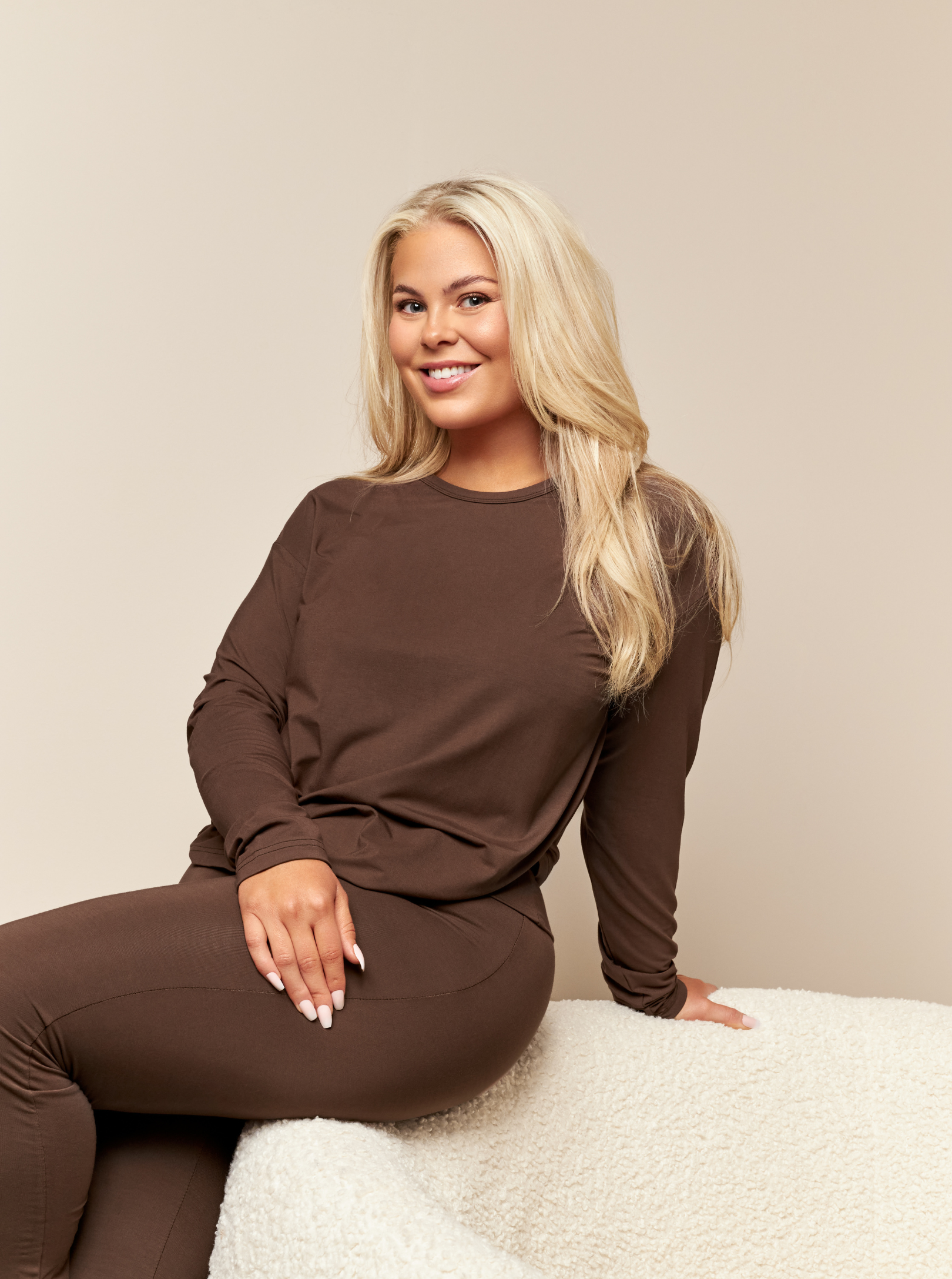 KARA bambus oversized langermabolur | SÚKKULAÐI