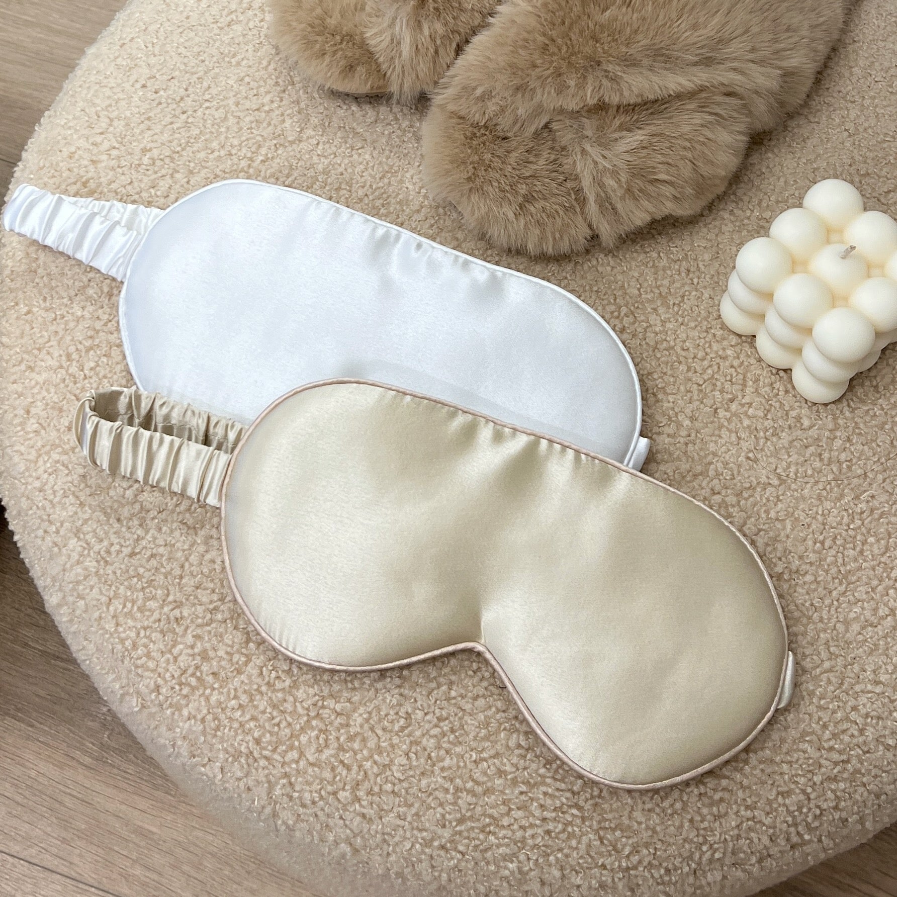 Heima er gott , SILKI svefn augngríma | HVÍT - Heima er gott