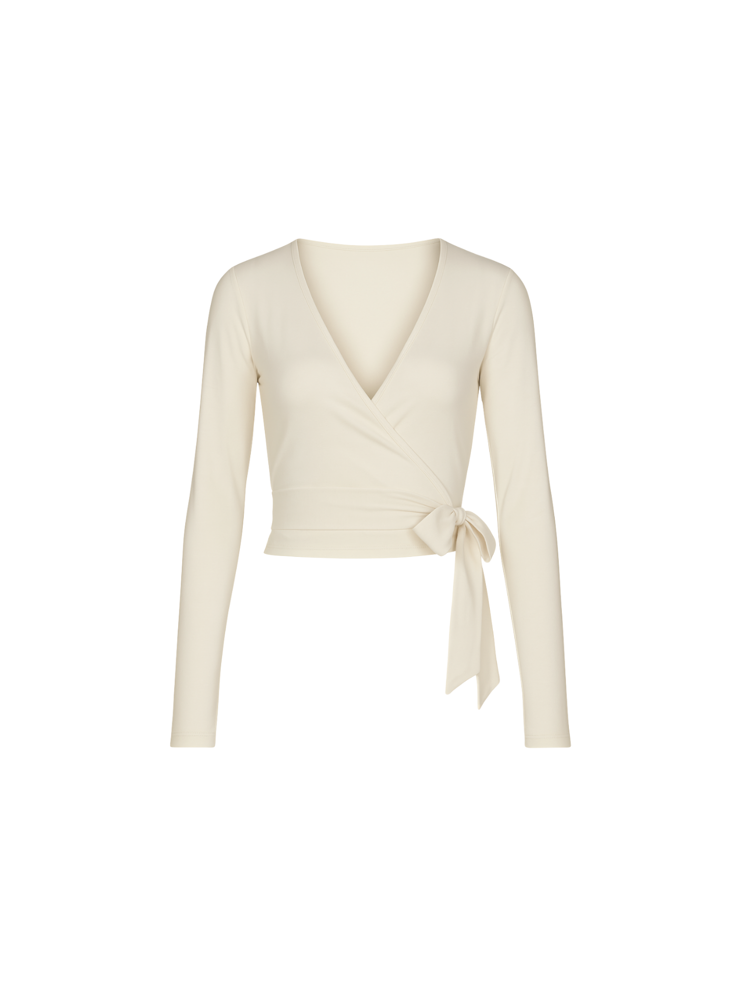 BELLA bambus ballet wrap top | VANILLA