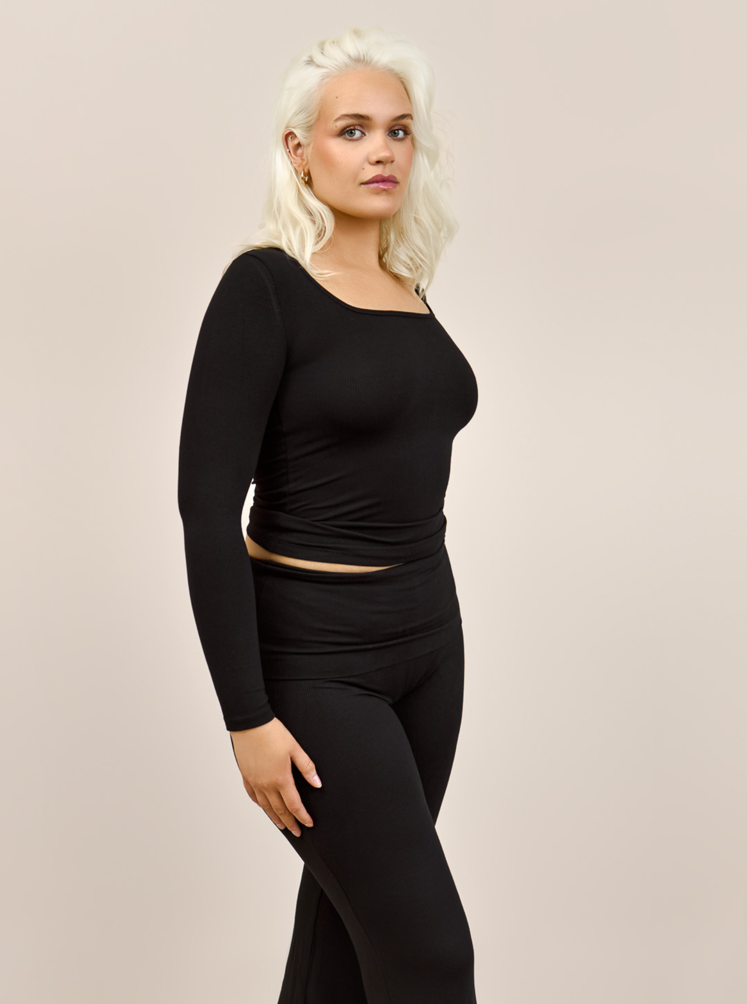 LEA ribbed bómull buxur | LAKKRÍS