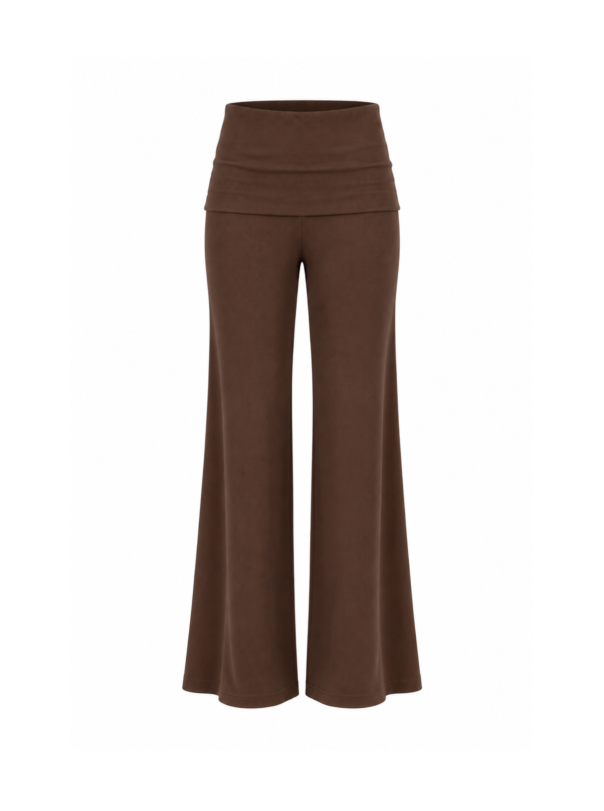 LEA ribbed bómull buxur | SÚKKULAÐI