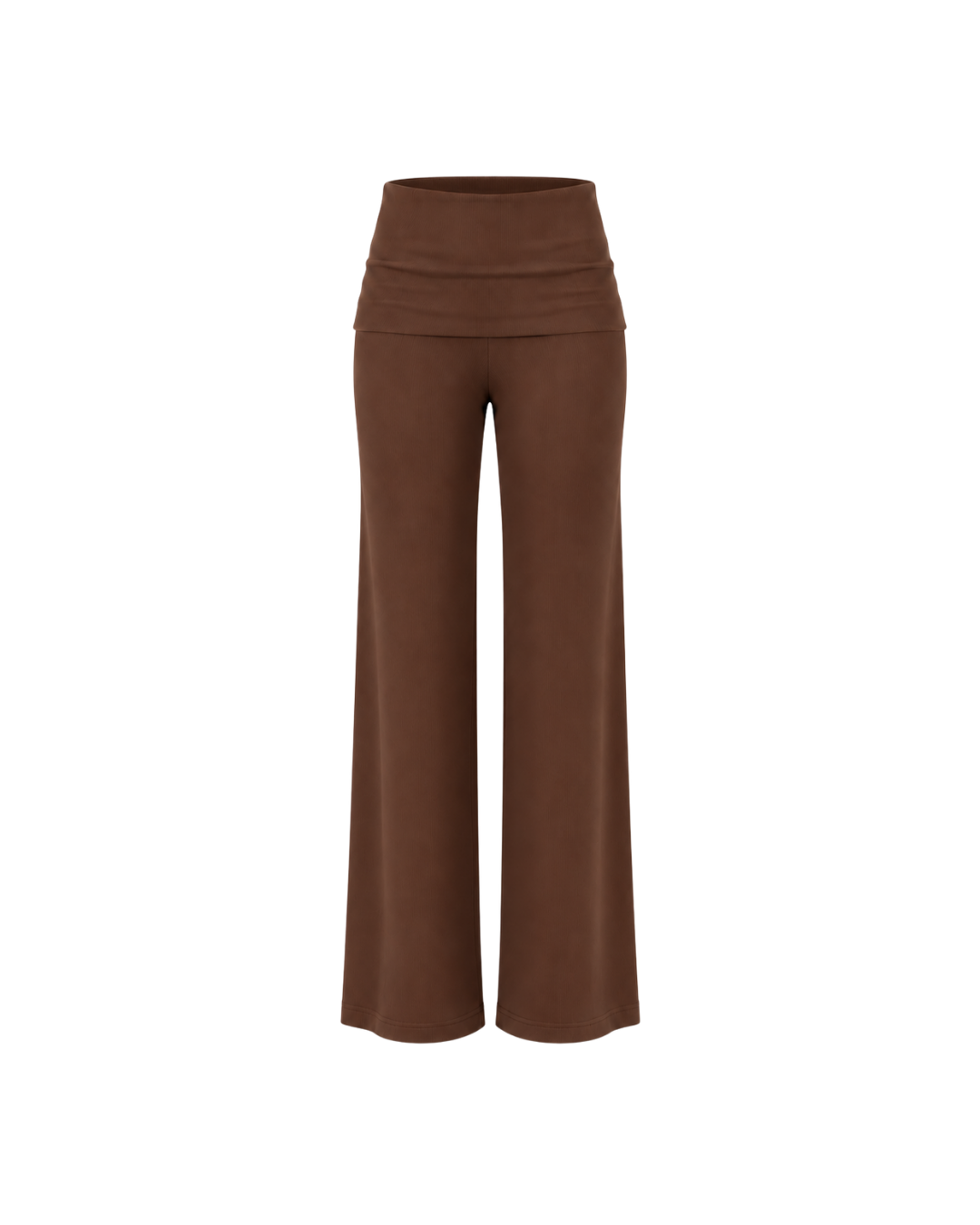 LEA ribbed bómull buxur | SÚKKULAÐI